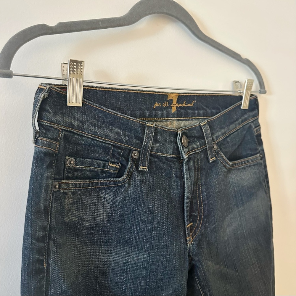 7 For All Mankind Dark Wash Flare Jeans Size 27